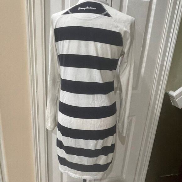 TOMMY BAHAMA POLO DRESS NAVY BLUE/WHITE STRIPES COTTON Sz S SAILOR NAUTICAL CORE - Picture 7 of 16